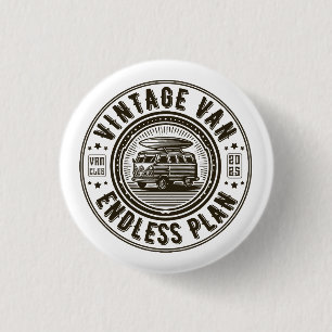 Vintage Van Endless Plan 3 Cm Round Badge