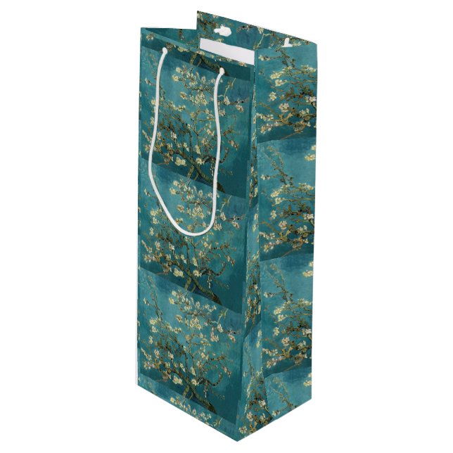 Vintage Van Gogh Almond Blossom Wine Gift Bag (Front Angled)