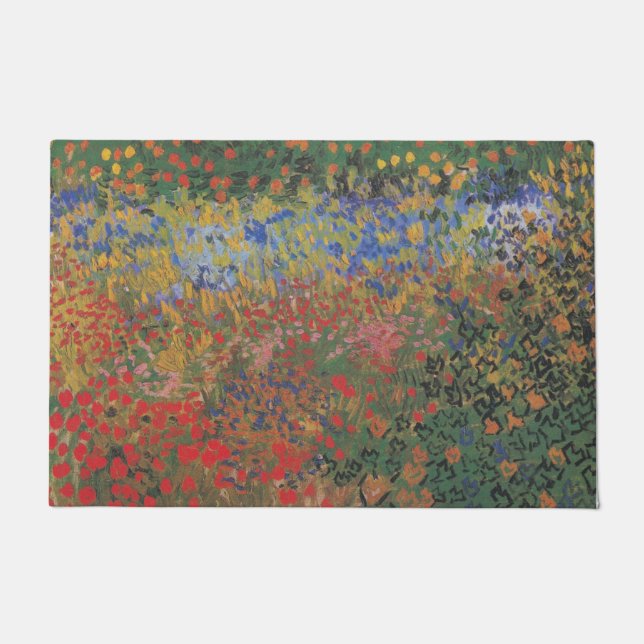 Vintage Van Gogh Flower Garden     Doormat (Front)