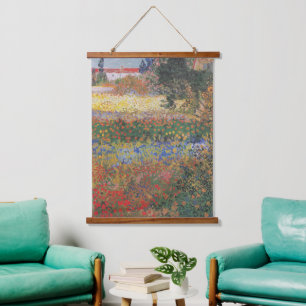 Vintage Van Gogh Flower Garden   Hanging Tapestry
