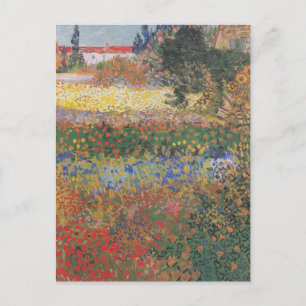Vintage Van Gogh Flower Garden  Postcard