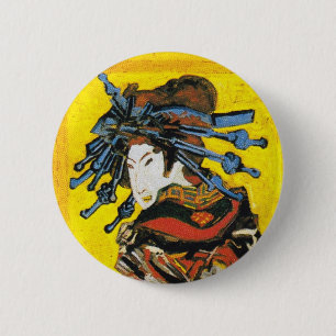Vintage Van Gogh Geisha 1887 6 Cm Round Badge