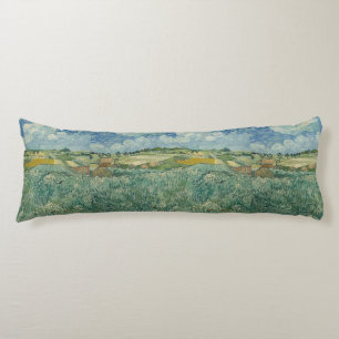 Vintage Van Gogh Plain at Auvers With Rain Clouds Body Cushion