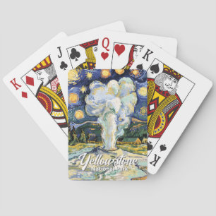 Vintage Van Gogh Style Yellowstone National Park Playing Cards
