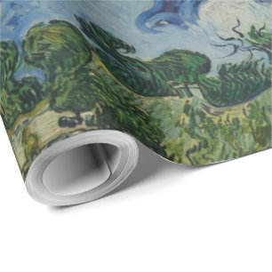 Vintage Van Gogh Thatched Cottages At Cordeville Wrapping Paper
