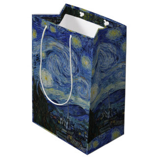 Vintage Van Gogh The Starry Night Medium Gift Bag