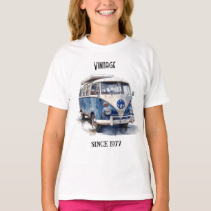 Vintage Van in Delft Blue customisable T-Shirt