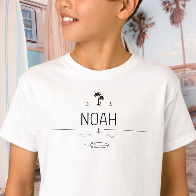 Vintage Van Life Black White Surfer Crew Boys T-Shirt (Vintage Van Life Black White Surfer Crew Boys T-Shirt ©Susanne Sachers - Sunny Wanderlust 🌞✈️)