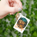 Vintage Van Life Good Life Adventure Camping Badge Key Ring<br><div class="desc">Embrace the freedom of the open road with this stunning vintage-inspired Van Life badge illustration. Featuring a retro camper trailer parked in a serene pine forest under a crescent moon, complete with a warm campfire, cozy string lights, and all the essentials for a 'Van Good Life'. This circular design captures...</div>