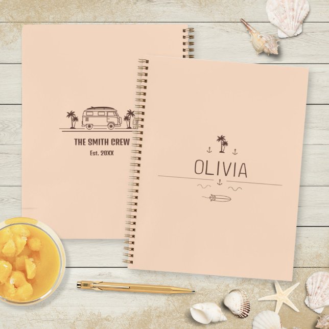 Vintage Van Life Sunset Glow Surfer Road Trip Notebook (Vintage Van Life Sunset Glow Surfer Road Trip Notebook ©Susanne Sachers - Sunny Wanderlust 🌞✈️)