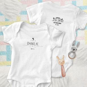Vintage Van Life Surfer Crew Baby Bodysuit