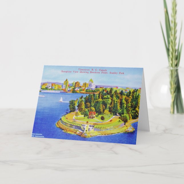 Vintage Vancouver Island Greeting Card (Front)