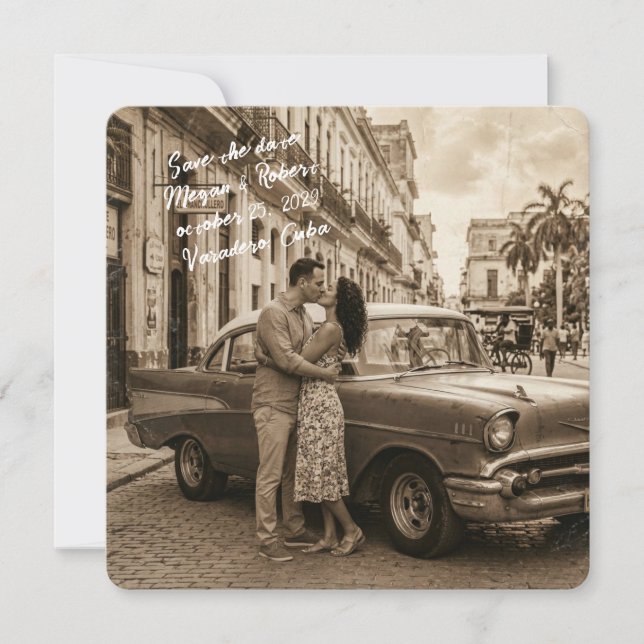 Vintage Varadero Save The Date (Front)