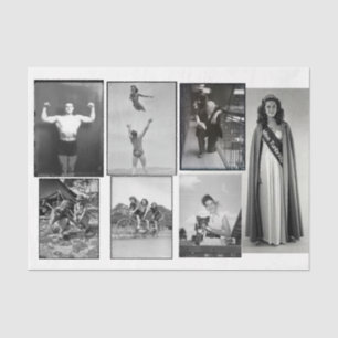 Vintage Variety Decoupage Collage Tissue Paper