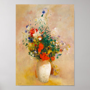 Vintage Vase of Flowers (1906) by Odilon Redon Poster