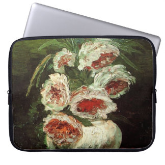 Vintage Vase with Peonies by Vincent van Gogh. Laptop Sleeve