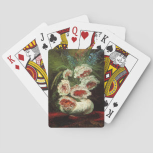 Vintage Vase with Peonies, Vincent van Gogh. Playing Cards