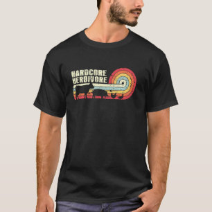 Vintage Vegan Vegetarian Fitness Hardcore Herbivor T-Shirt