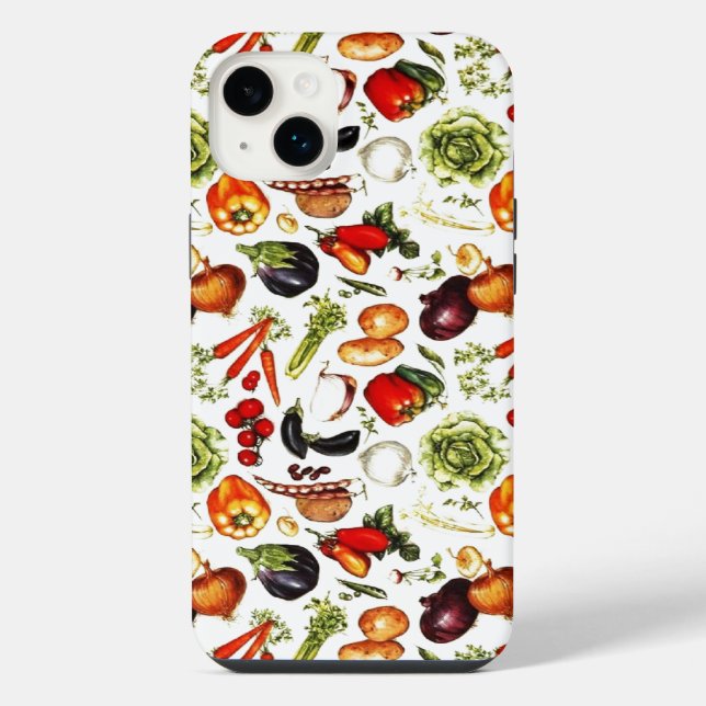 Vintage Vegetables iPhone Case (Back)