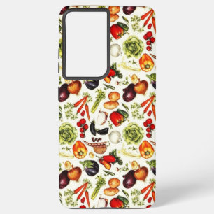 Vintage Vegetables Wallpaper Samsung Galaxy Case