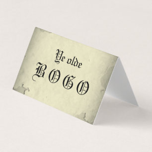 Vintage Vellum BOGO Loyalty Folded Card