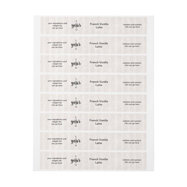 Vintage Vellum Parchment Soap Bar Label (Sheet)