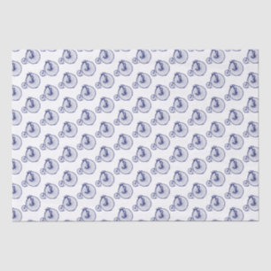 Vintage Velocipede Penny Farthing Bicycle Bike Blu Tissue Paper