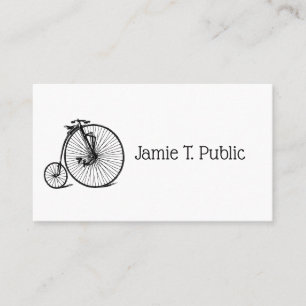 Vintage Velocipede Penny Farthing Bicycle Bike Business Card