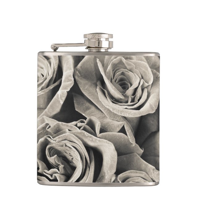 Vintage Velvet Beauty Hip Flask (Front)
