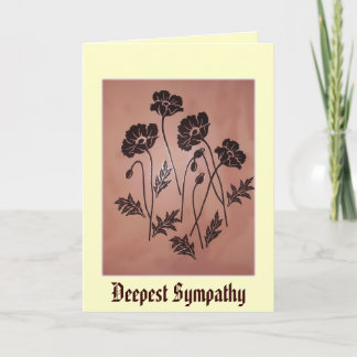 Vintage Velvet Poppies Card