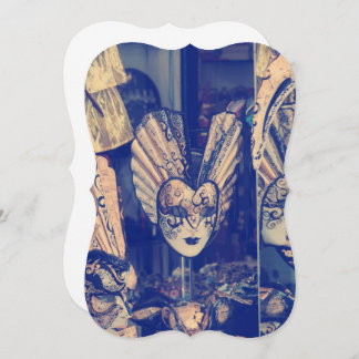 Vintage Venetian Carnival Mask Invitation