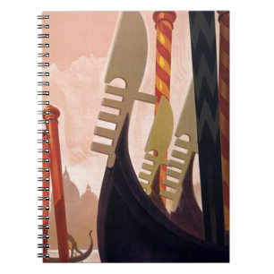 Vintage Venezia Gondolas Notebook