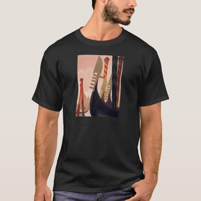 Vintage Venezia Gondolas T-Shirt (Front)