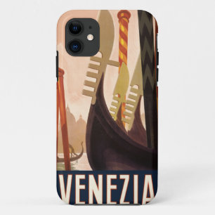 Vintage Venezia Italy Travel Art Venice Gondola iPhone 11 Case