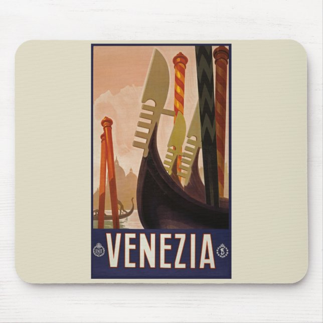 Vintage Venezia Poster - Italy Mouse Pad (Front)