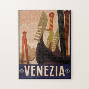Vintage Venezia   Venice Italy Travel Poster Jigsaw Puzzle