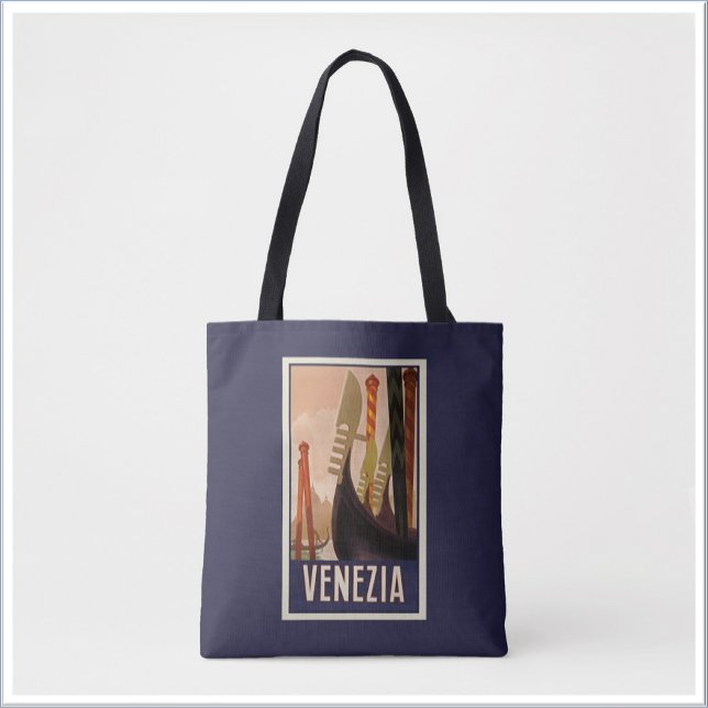 Vintage Venezia Venice Italy Travel Poster Tote (Creator Uploaded)