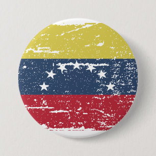 Vintage Venezuela Flag 7.5 Cm Round Badge