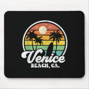Vintage Venice Beach California Ca Surfing Retro S Mouse Pad