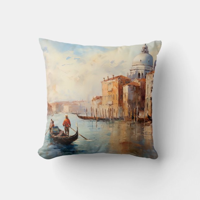 Vintage Venice Italy Cushion (Front)