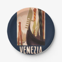 Vintage Venice Italy Gondola Travel