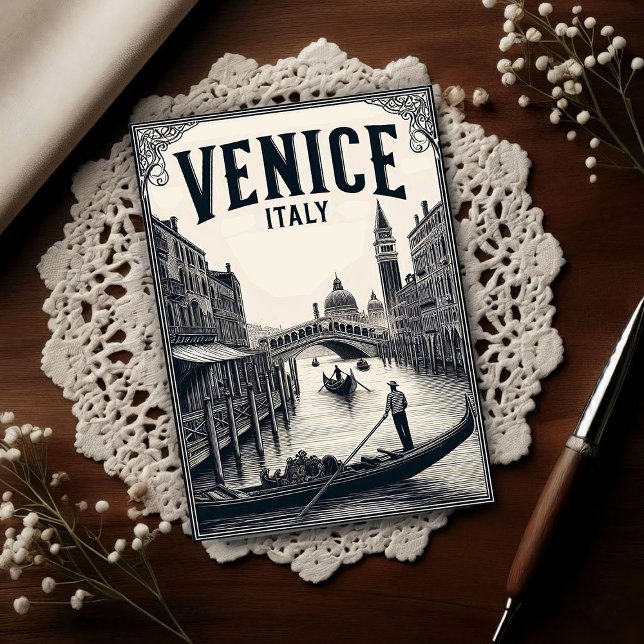 Vintage Venice Italy Gondola Travel Postcard (Creator Uploaded)