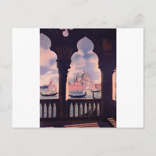 Vintage Venice Italy Travel Postcard (Front)