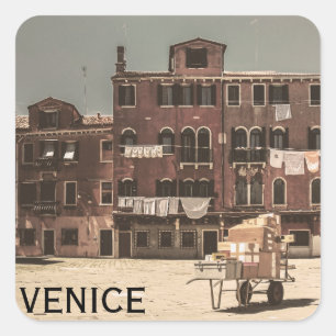 Vintage Venice Square Sticker