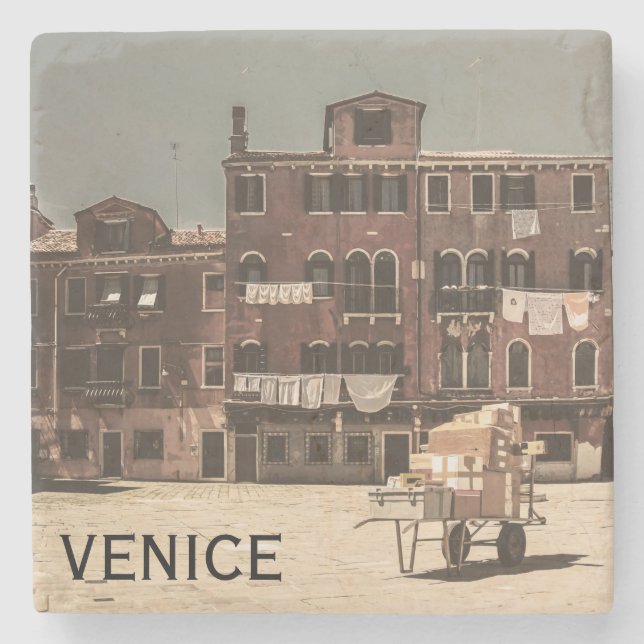 Vintage Venice Stone Coaster (Front)