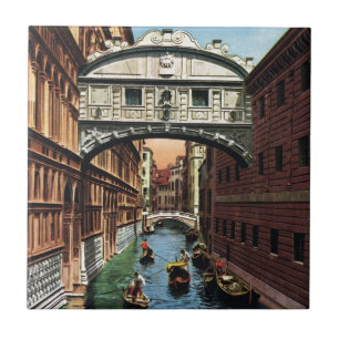 Vintage Venice, the Bridge of Sighs Tile