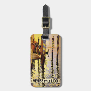 Vintage "Venise et le Lido" custom luggage tag