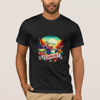 Vintage Vermont Map T-Shir – Retro Retro us state T-Shirt