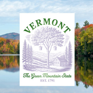 Vintage Vermont Maple Sugar Shack Postcard