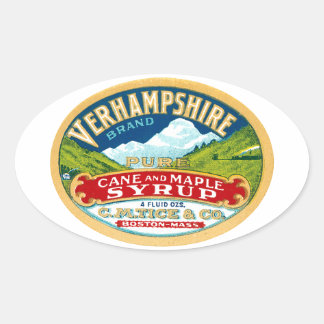 Vintage Vernhampshire Cane and Maple Syrup Label